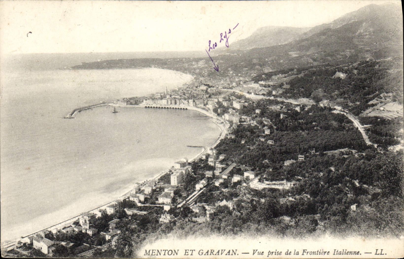 CPA Menton Et Garavan Vue Prise De La Frontiere Italienne