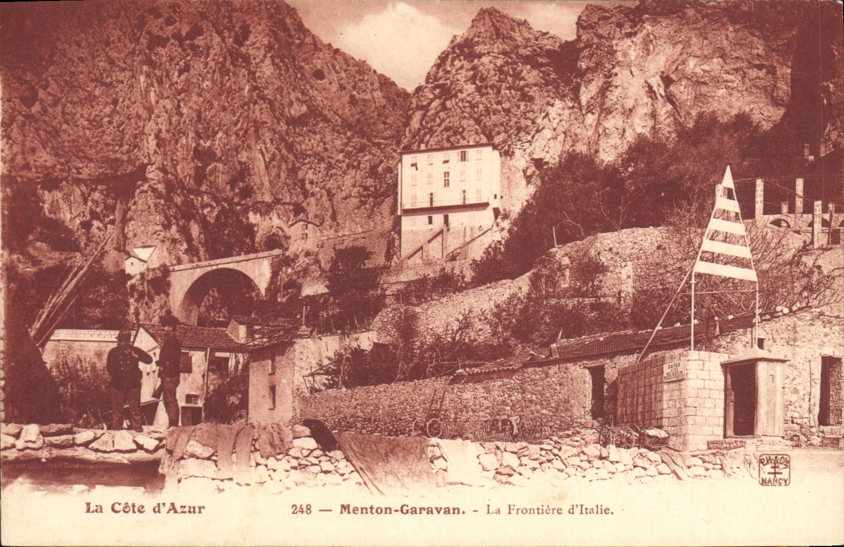 CPA Menton Garavan La Frontiere D'Italie