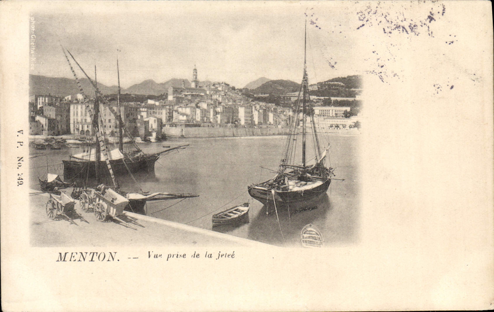 CPA Menton Vue prise De La Jetee