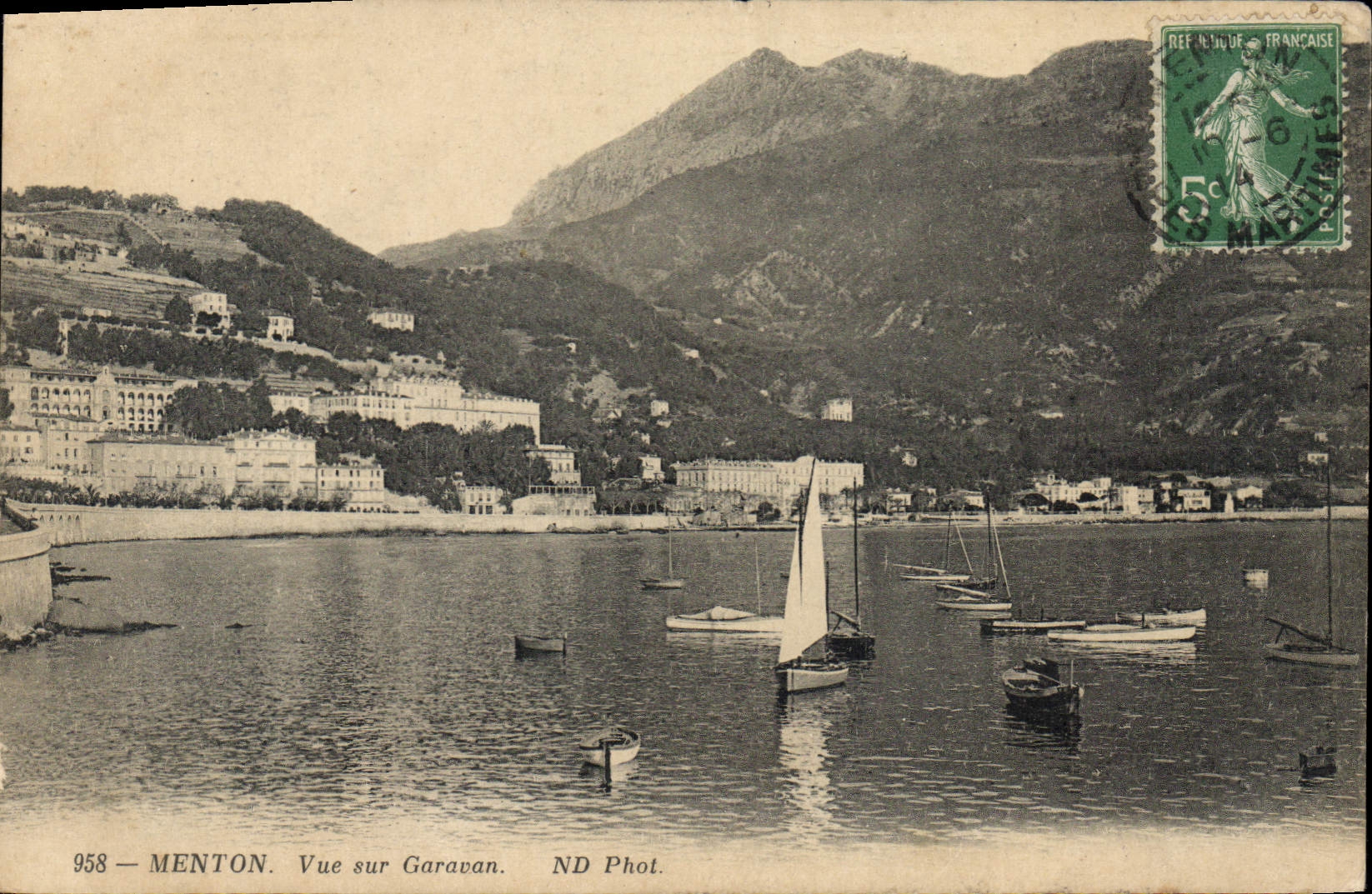 CPA Menton Vue Sur Garavan