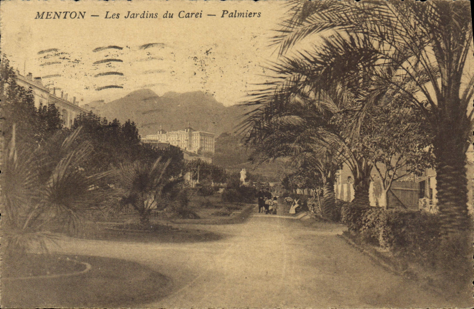 CPA Menton les Jardins Du Carei Palmiers