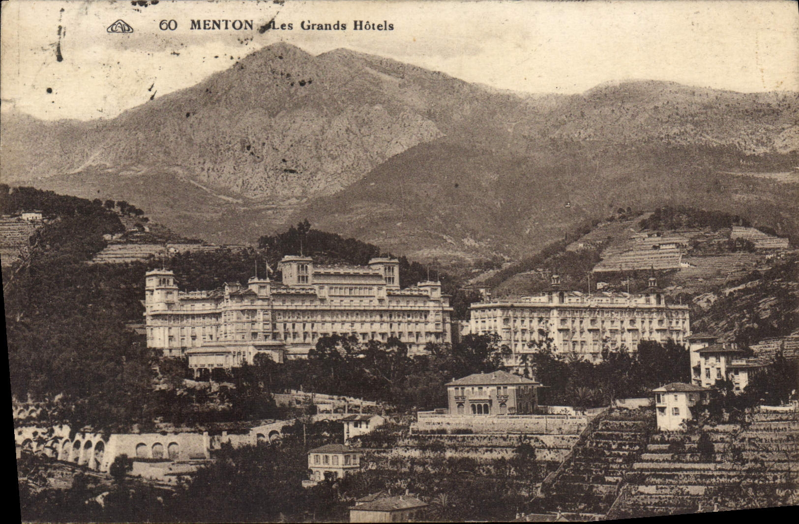 CPA Menton Les Grands Hotels