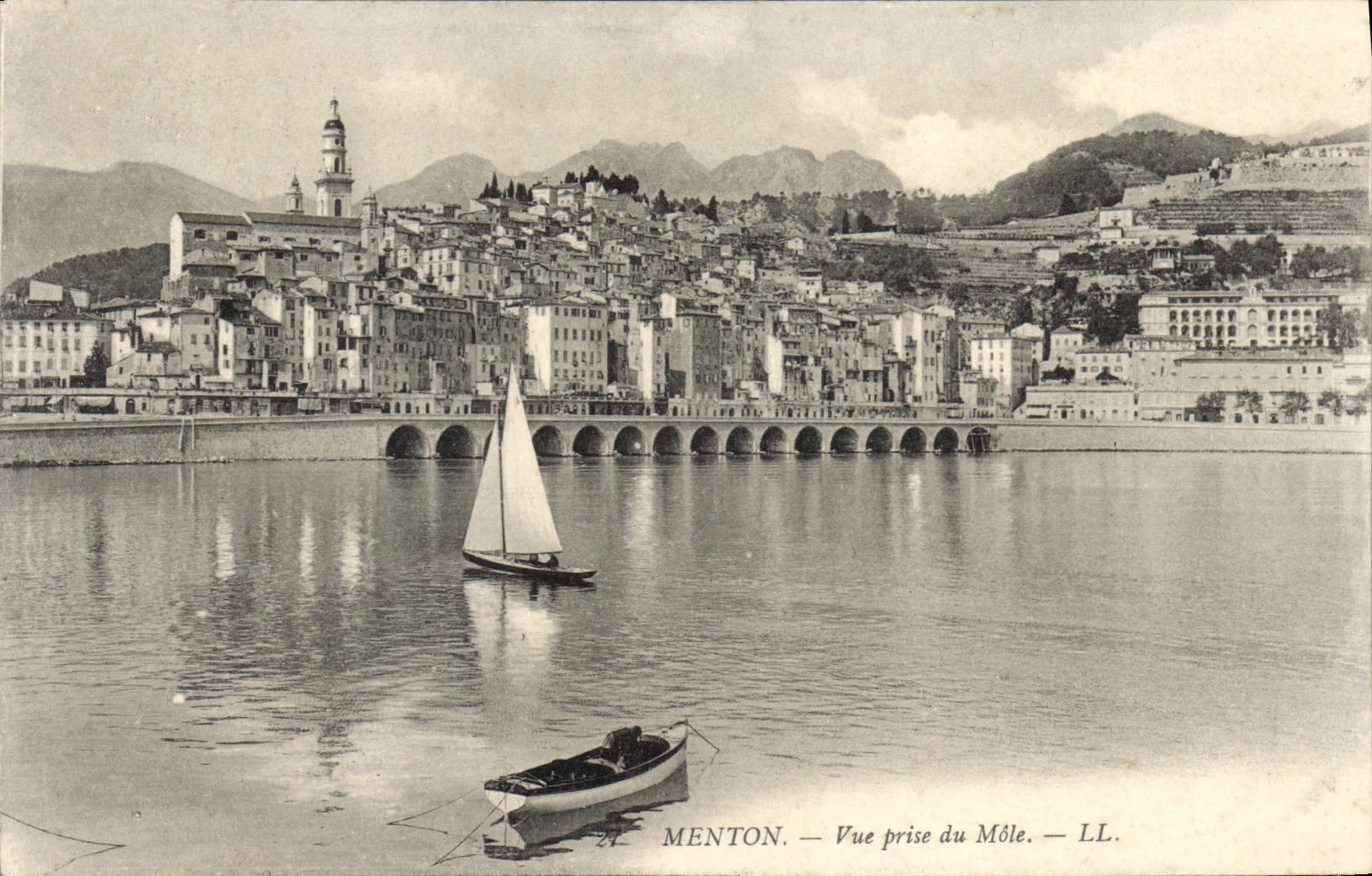 CPA Menton Vue Prise Du Mole