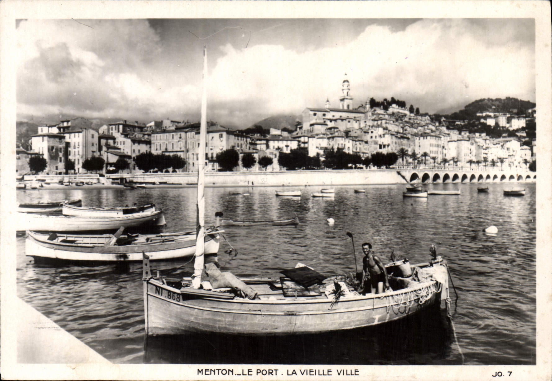 CPSM Menton Le Port La Vieille Ville