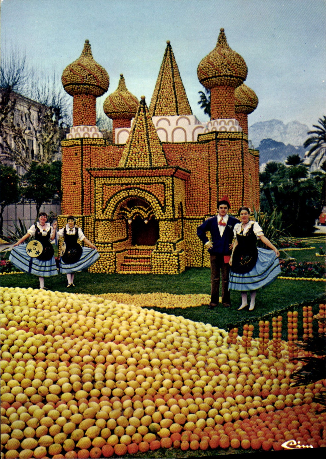 CPSM Menton fêtes du citron