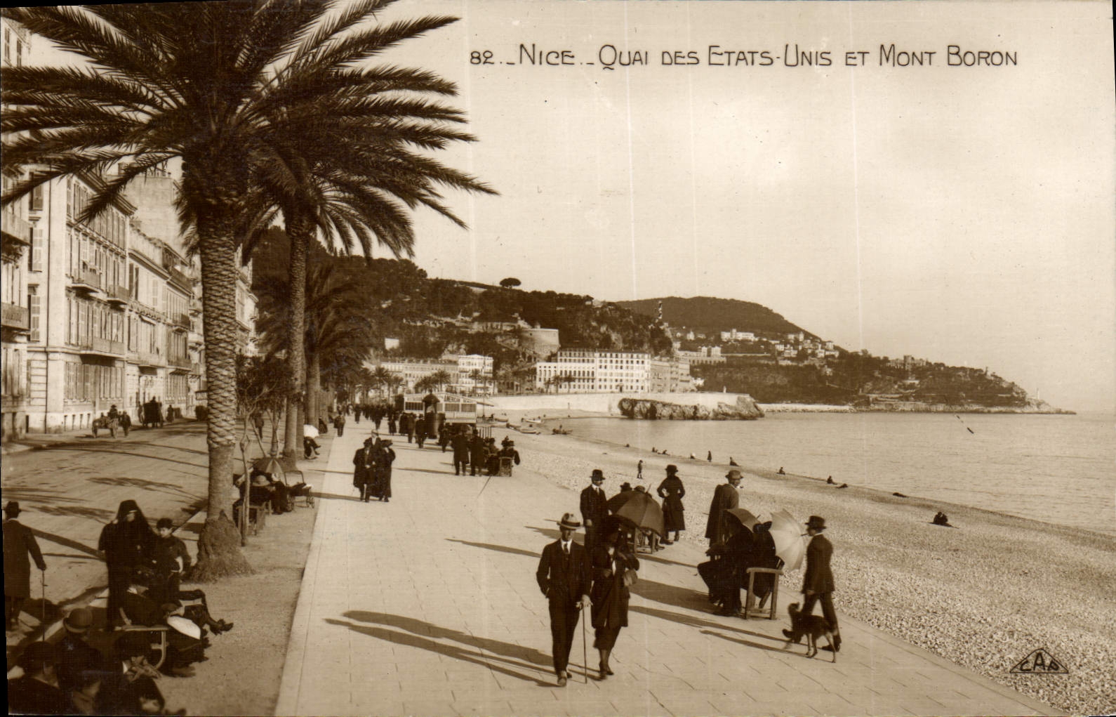 CPA Nice Quai Des Etats Unis Et Mont Boron