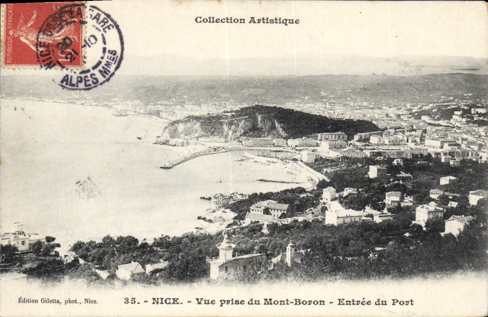 CPA Nice Vue Prise Du Mont Boron Entree Du Port