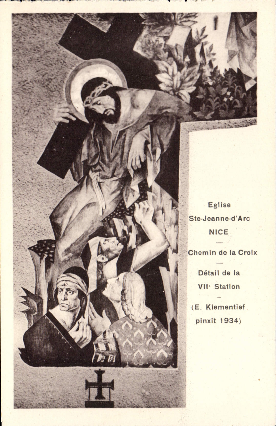 CPA Nice Chemin De La Croix église Sainte Jeanne d'Arc
