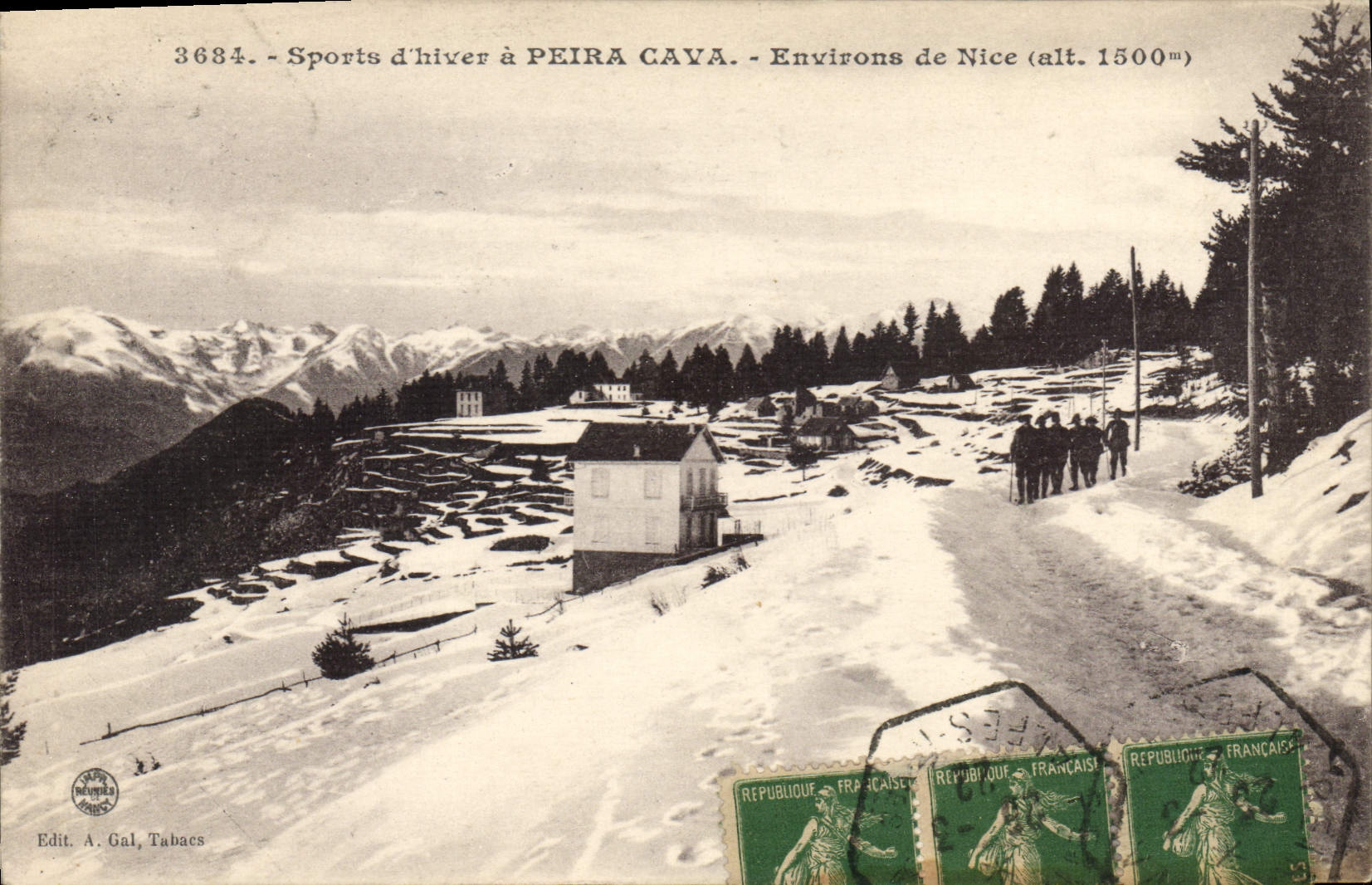 CPA Peira Cava environs de Nice route