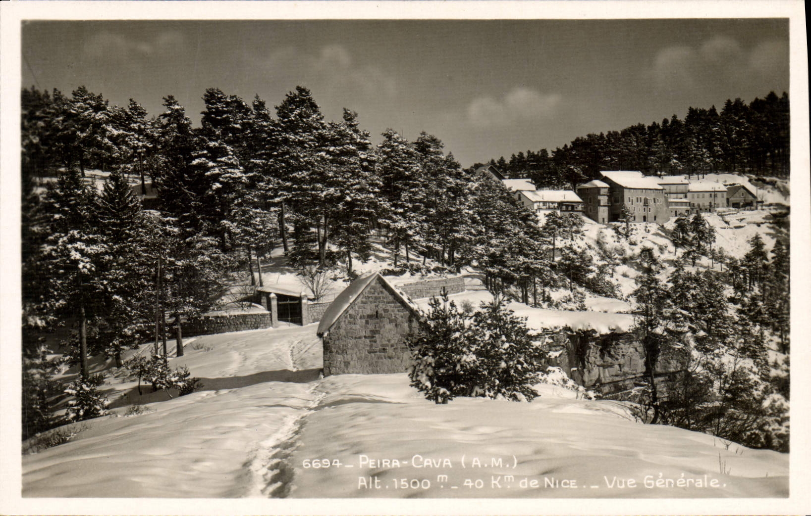 CPA Peira Cava Vue Generale