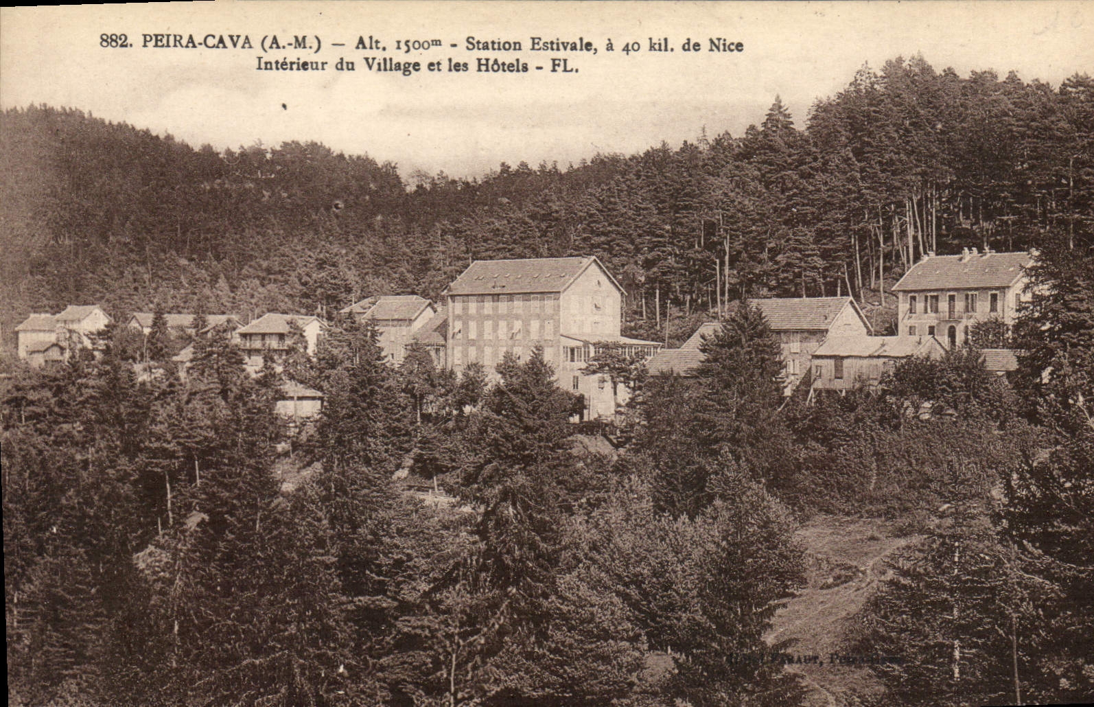 CPA Peira Cava intérieur du village et les hotels