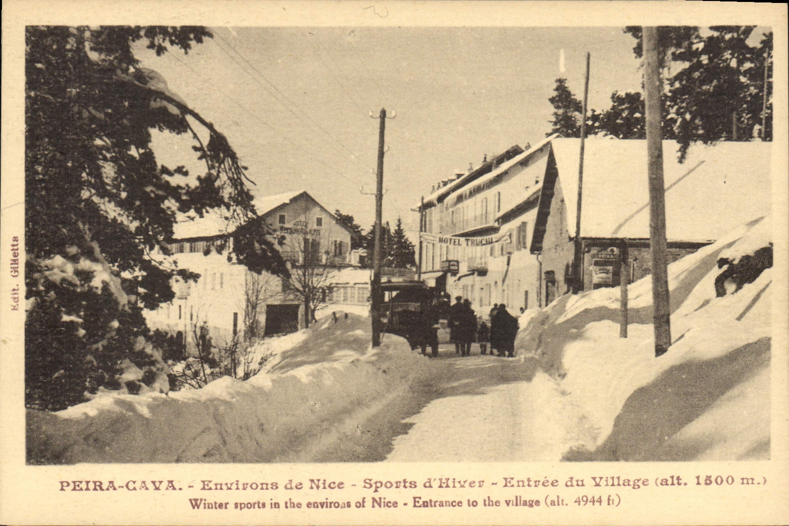 CPA Peira Cava Sports D'Hiver entrée du village