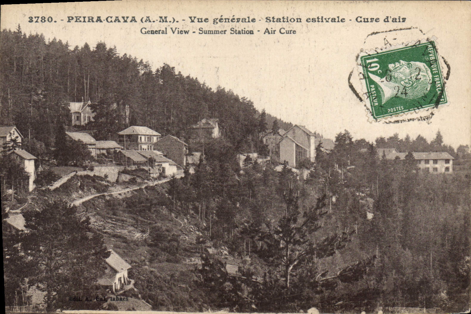 CPA Peira Cava Vue Generale