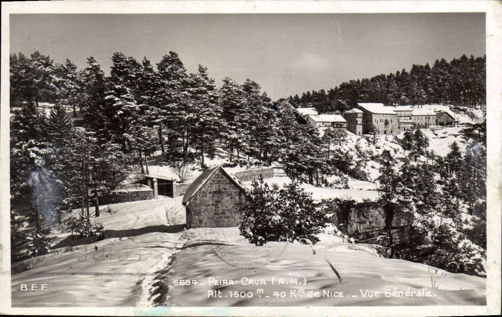 CPA Peira Cava Vue Generale