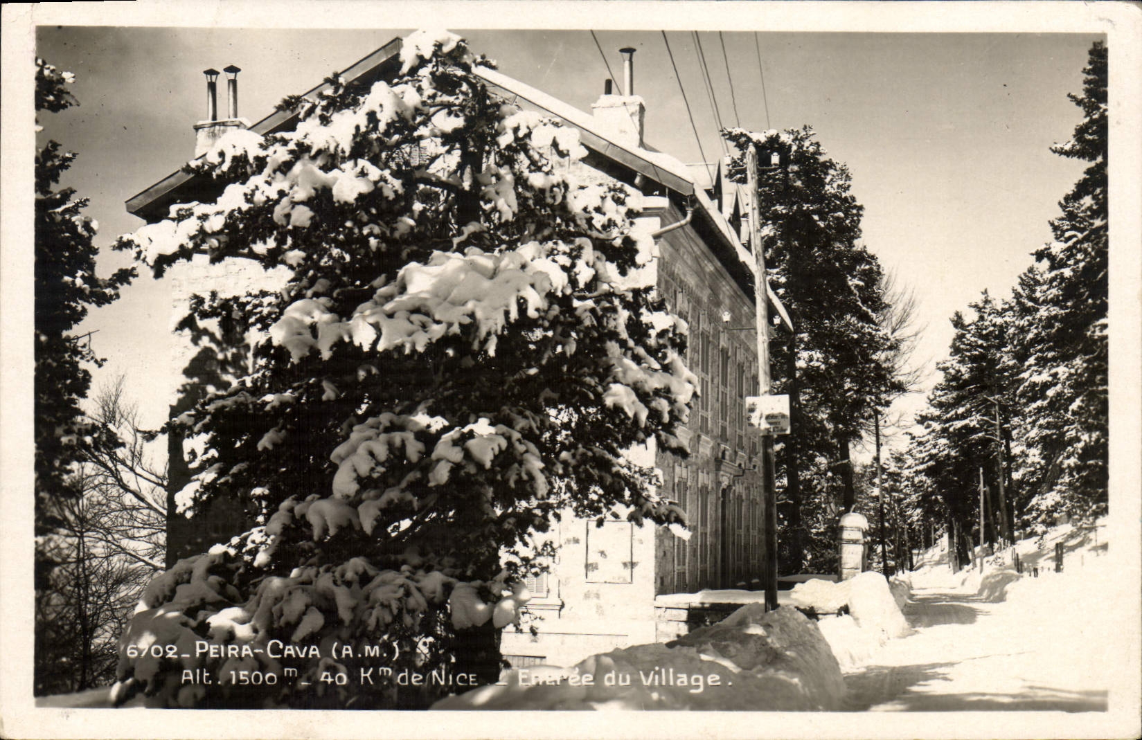 CPA Peira Cava entrée du village