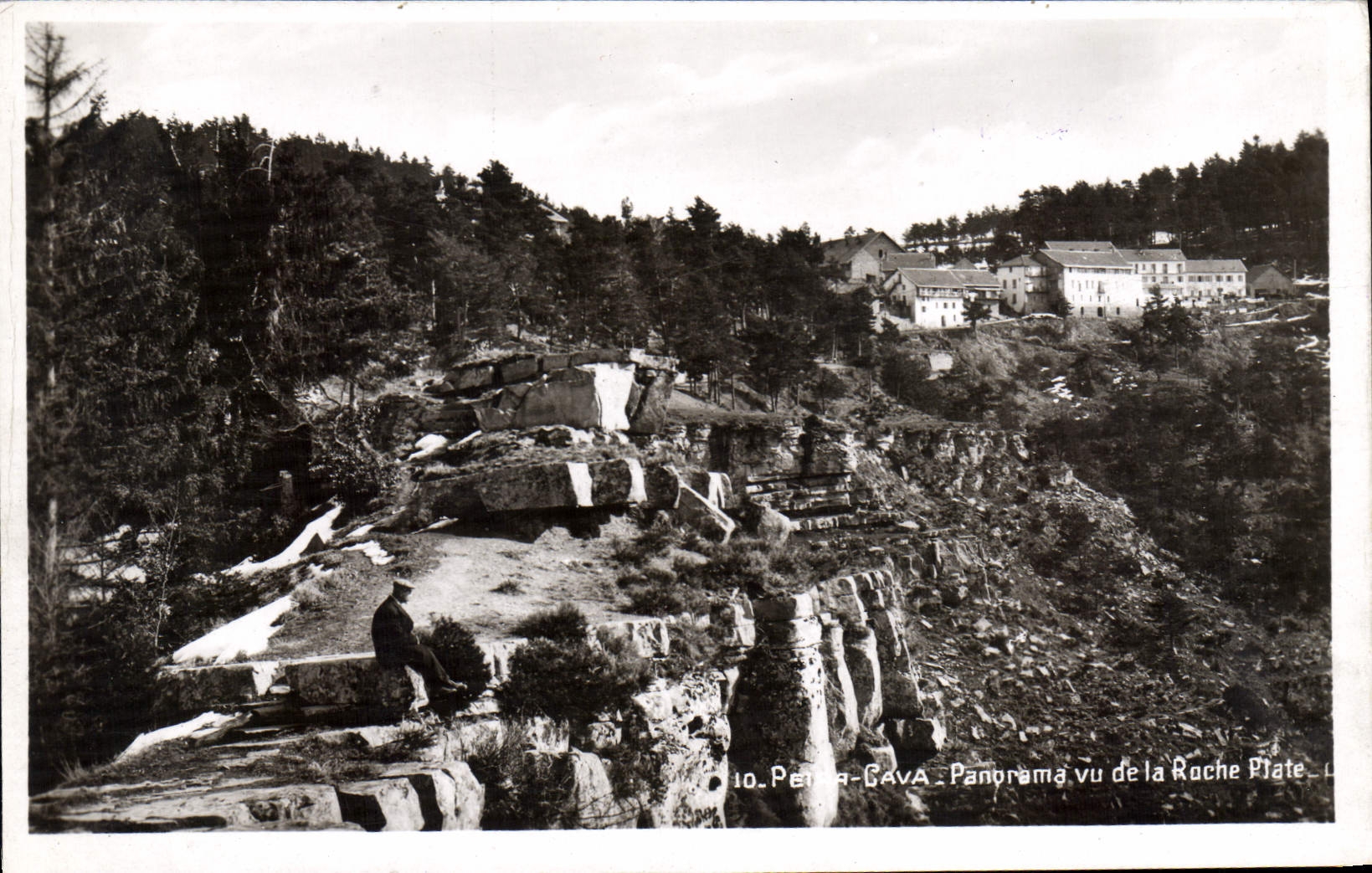 CPA Peira Cava Panorama Vu De La Roche Plate