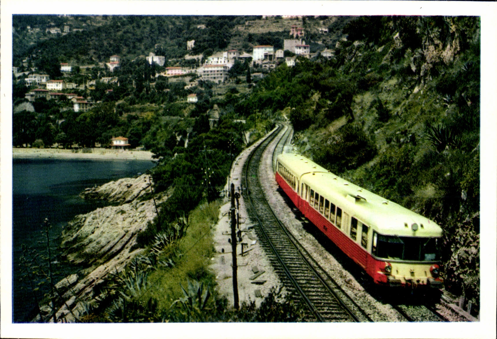 CPSM Roquebrune Cap Martin locomotive automoteur 425 chevaux