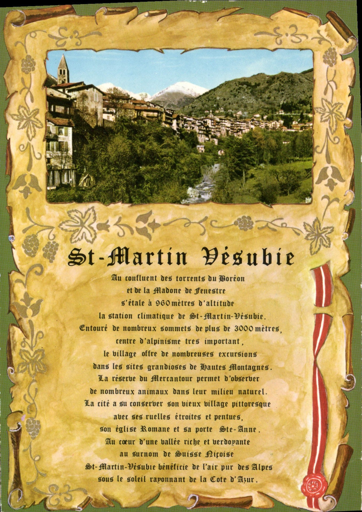 CPSM St Martin Vesubie vue générale