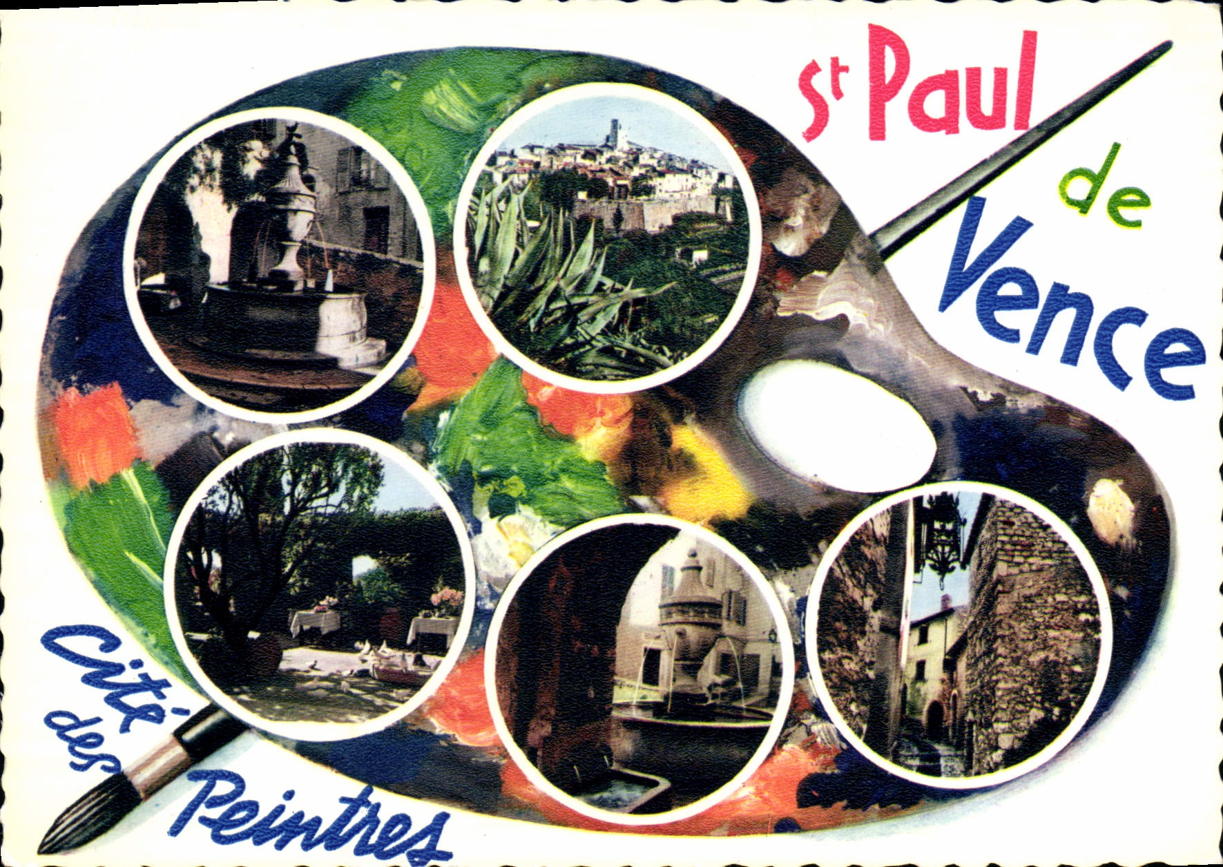 CPSM SAINT-PAUL-de-VENCE cité des peintres