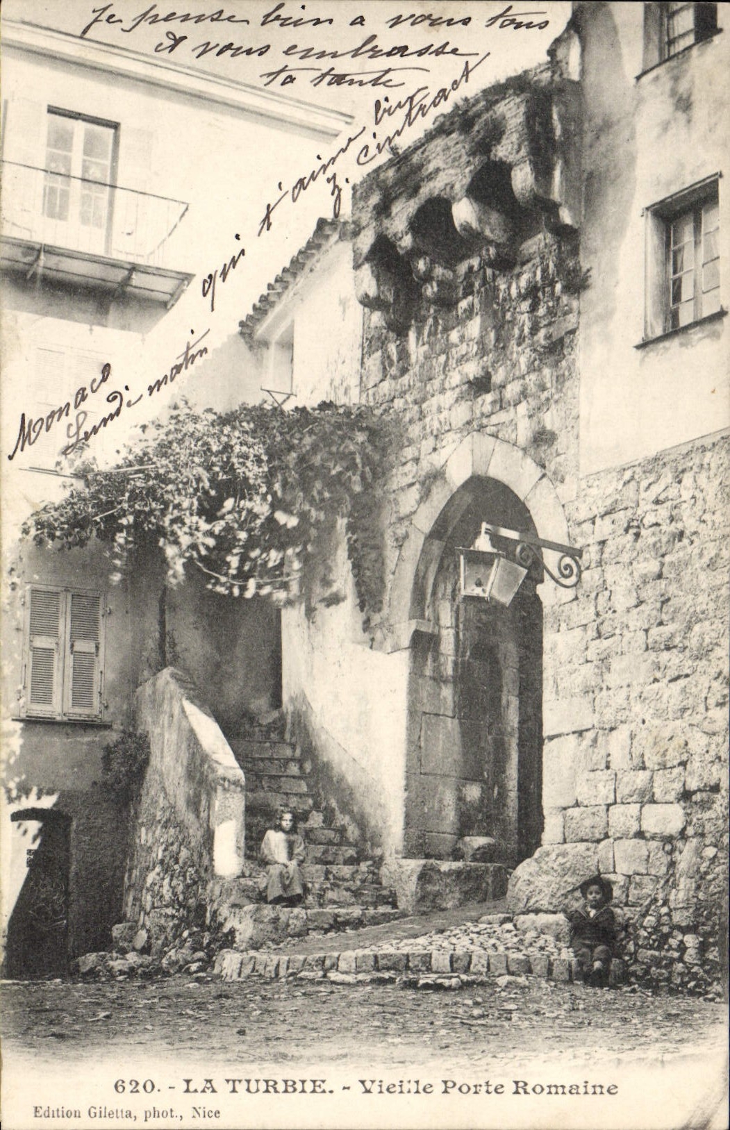 CPA LA TURBIE vieille porte romaine