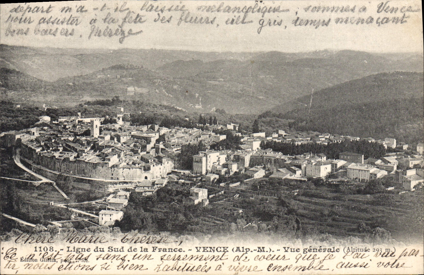 CPA VENCE vue générale