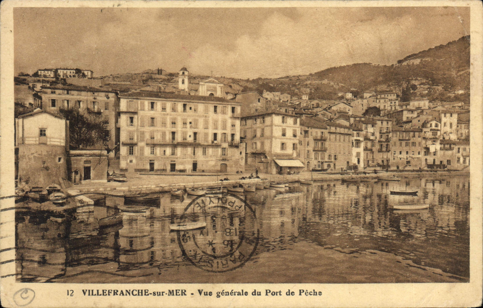 CPA VILLEFRANCHE-sur-MER vue générale du port de pêche