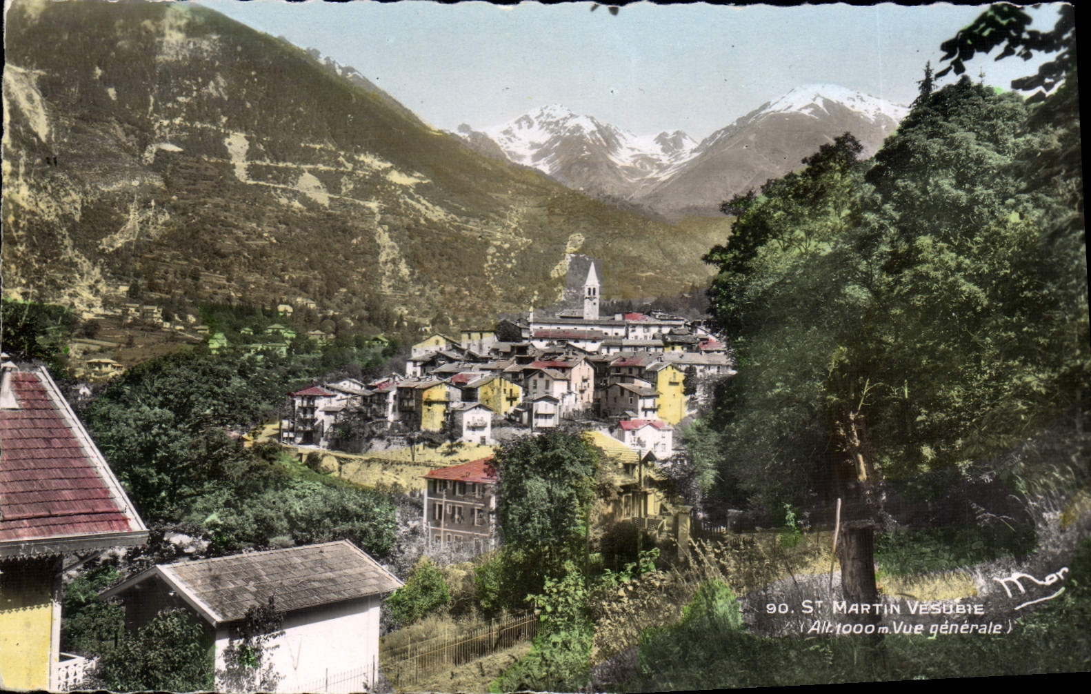 CPA SAINT-MARTIN-VESUBIE vue générale