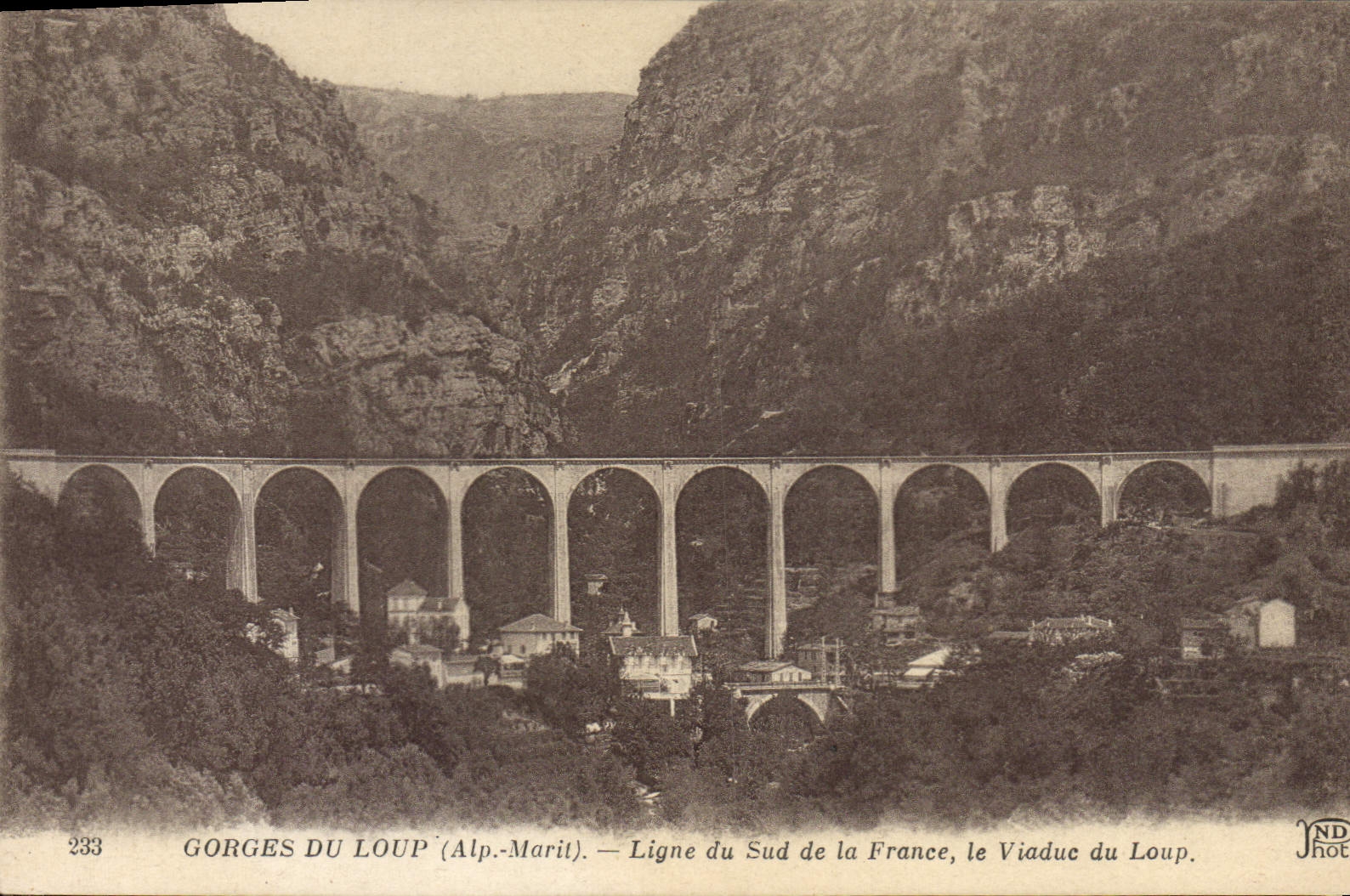 CPA LES GORGES DU LOUP le viaduc du loup