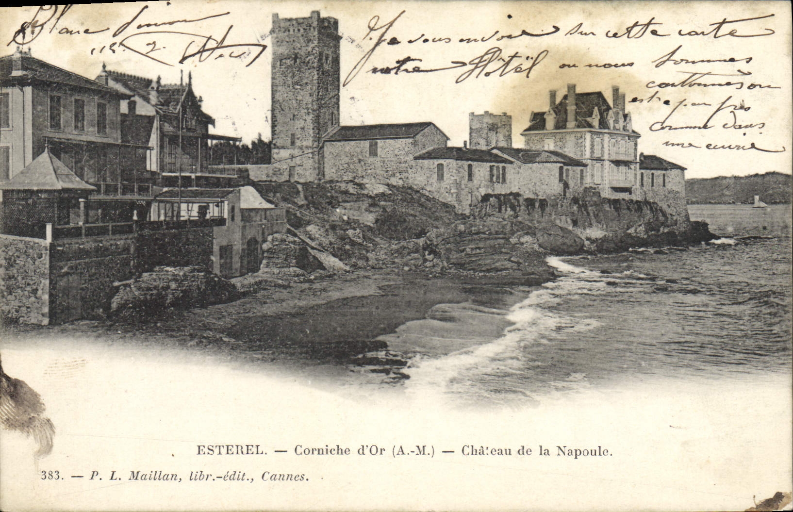 CPA ESTEREL corniche d'or château de la napoule