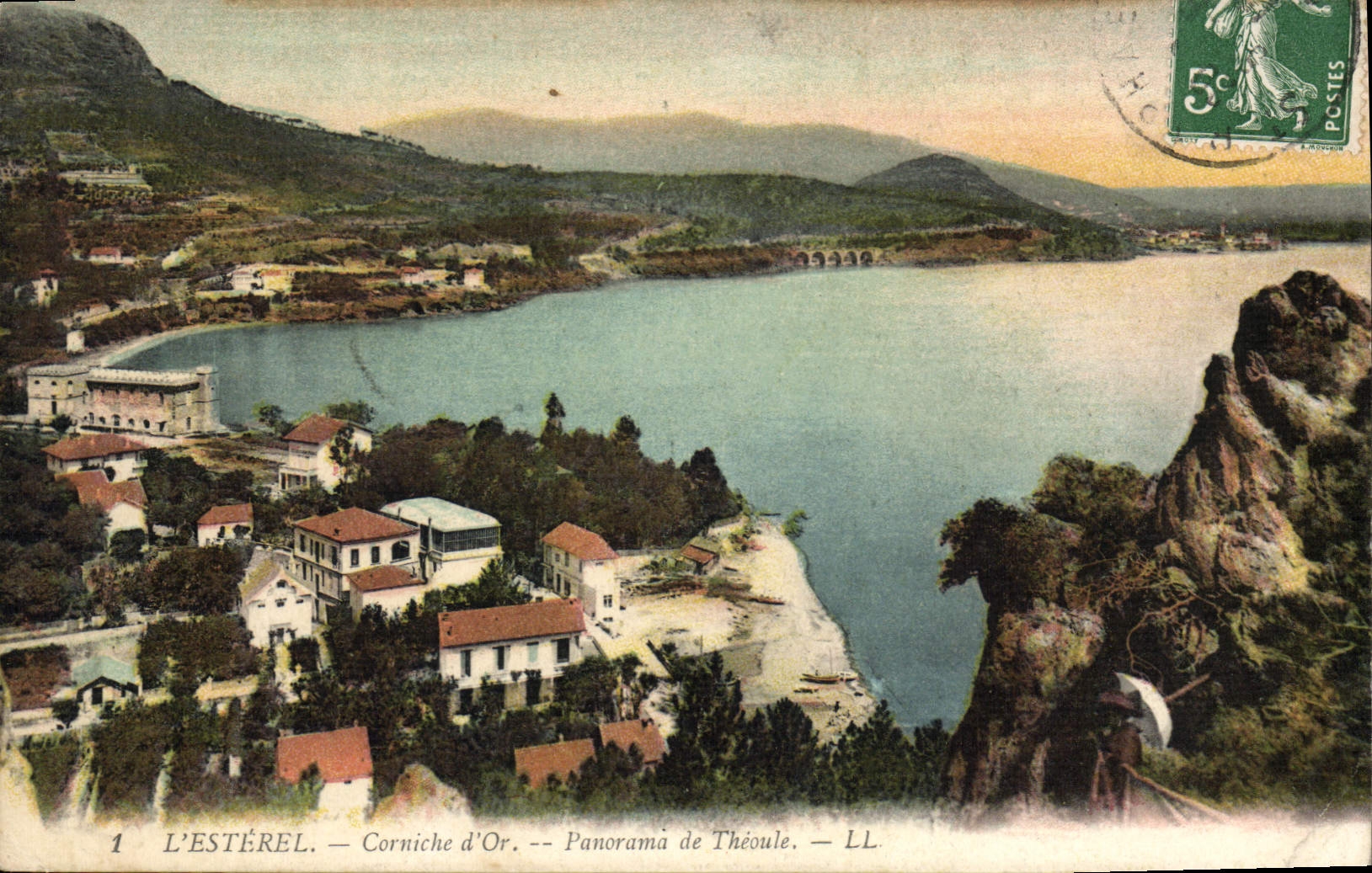 CPA ESTEREL corniche d'or panorama de Théoule