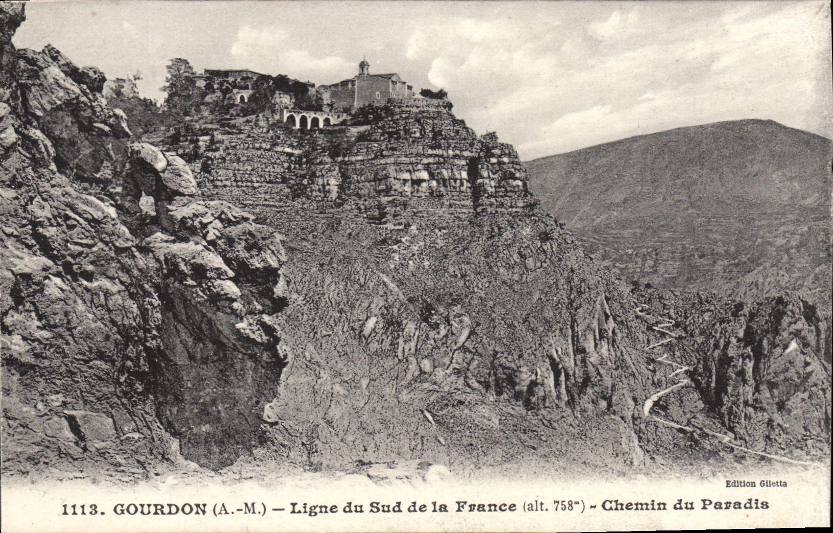 CPA GOURDON chemin du paradis