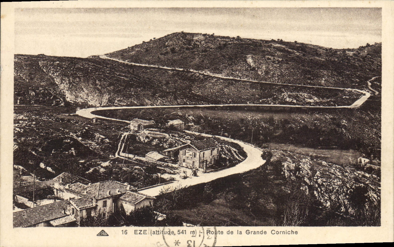 CPA EZE route de la grande corniche