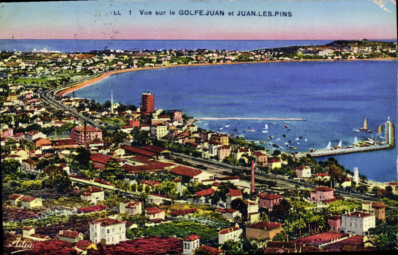 CPA GOLFE JUAN JUAN-les-PINS vue générale