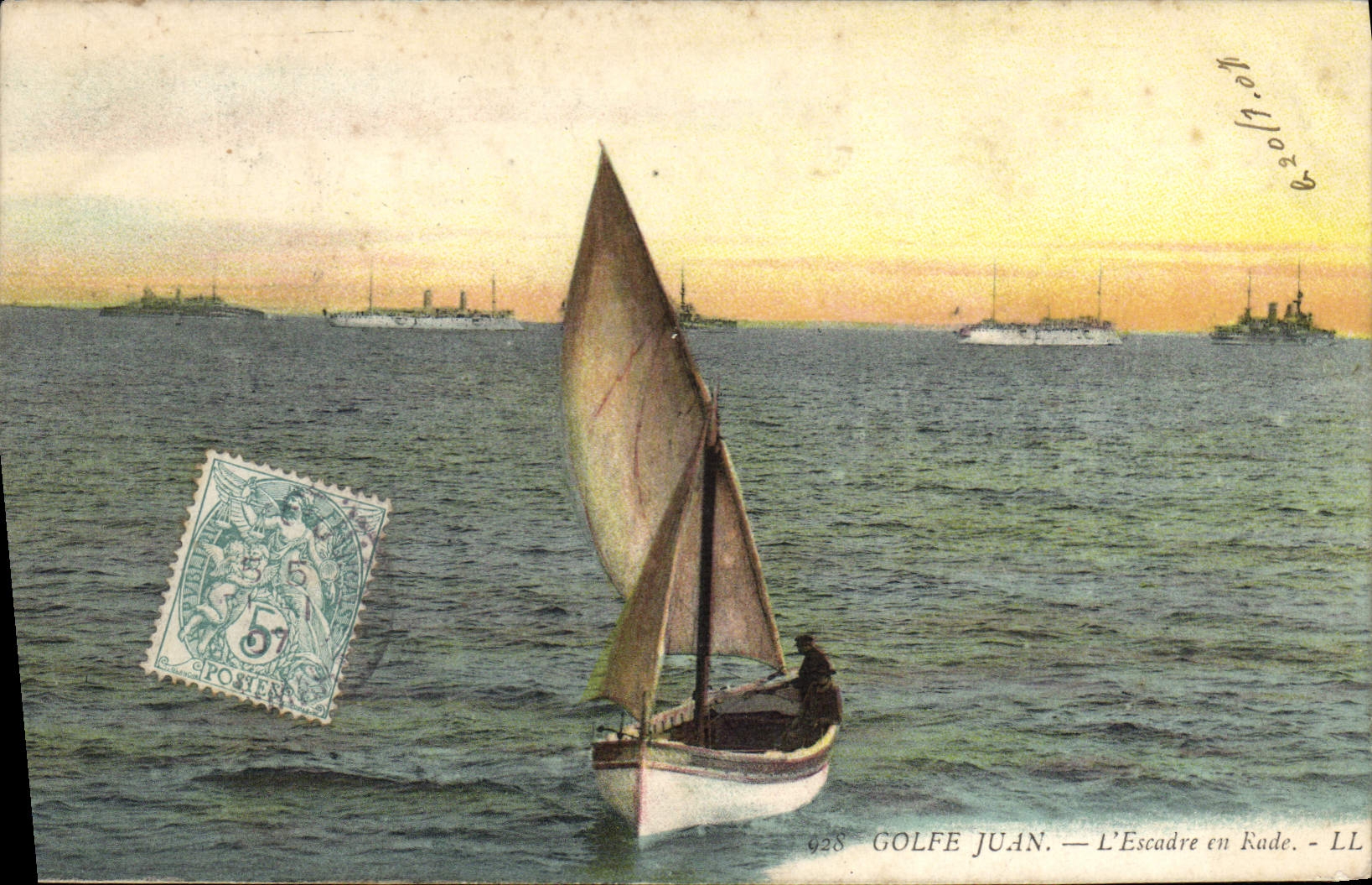 CPA GOLFE JUAN escadre en rade voilier