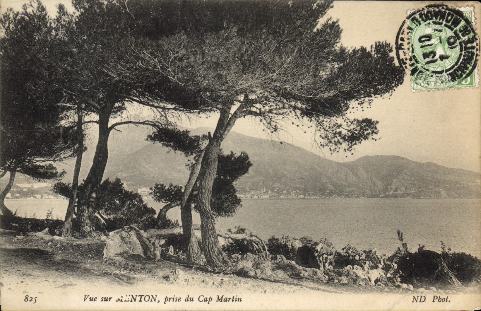 CPA MENTON vue du Cap Martin