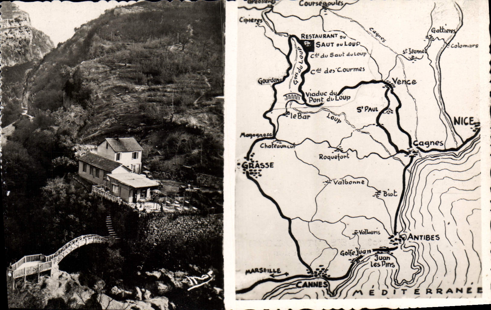 CPA LE SAUT DU LOUP plan de l'excursion