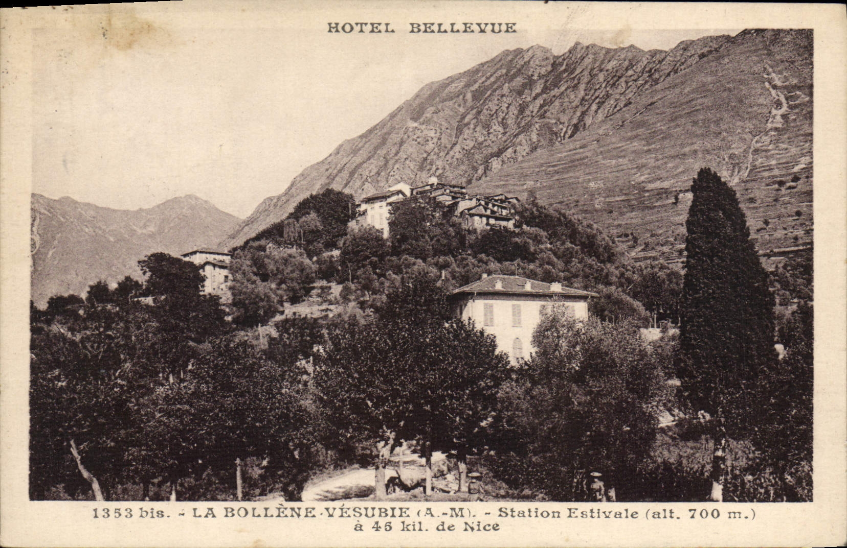 CPA LA BOLLENE-VESUBIE hôtel bellevue