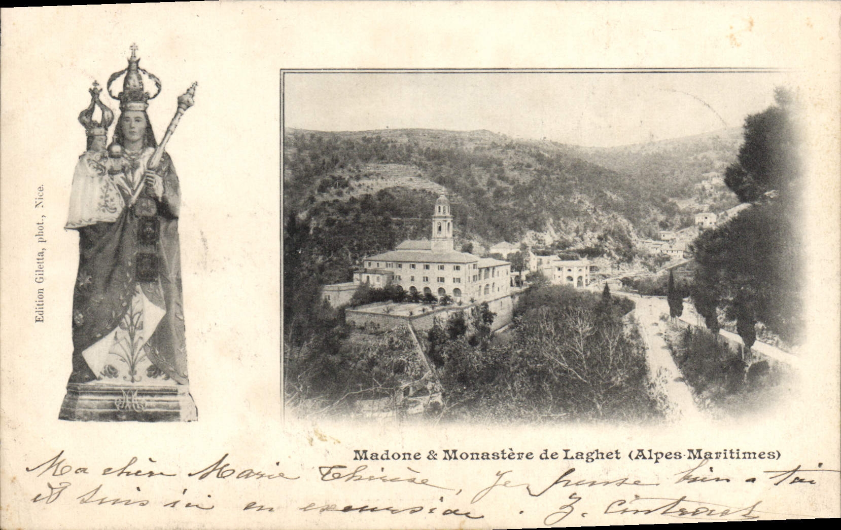 CPA LAGHET monastère madone