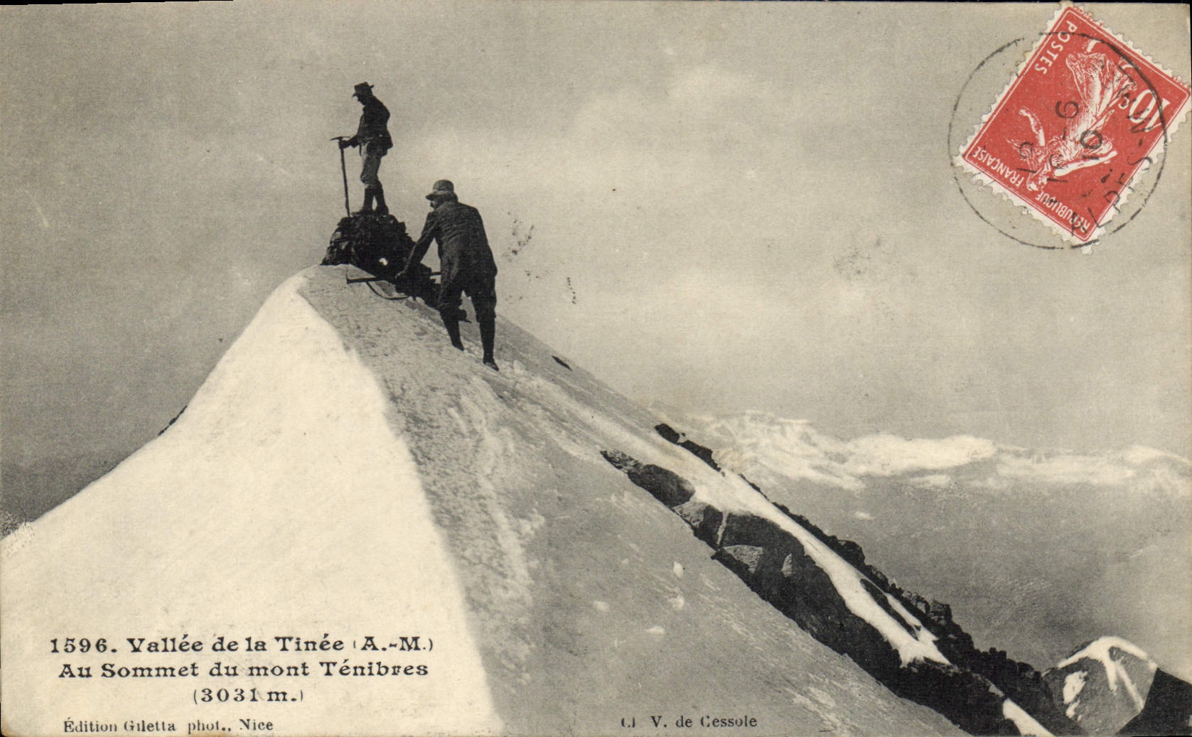 CPA vallée de la Tinée sommet du mont Ténibres