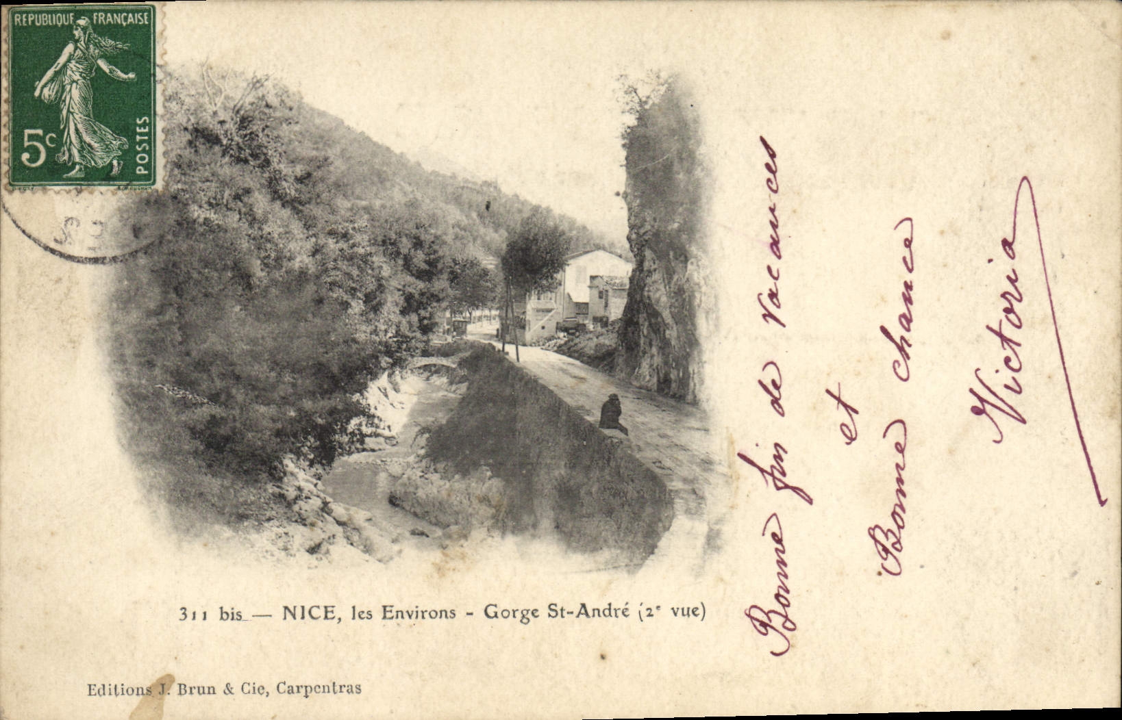 CPA GORGE SAINT ANDRE environs de NICE