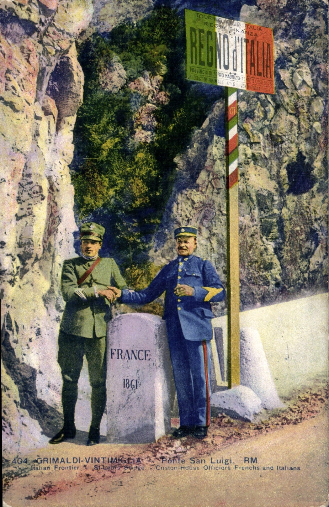 CPA grimaldi ventimiglia san luigi frontière France-Italie
