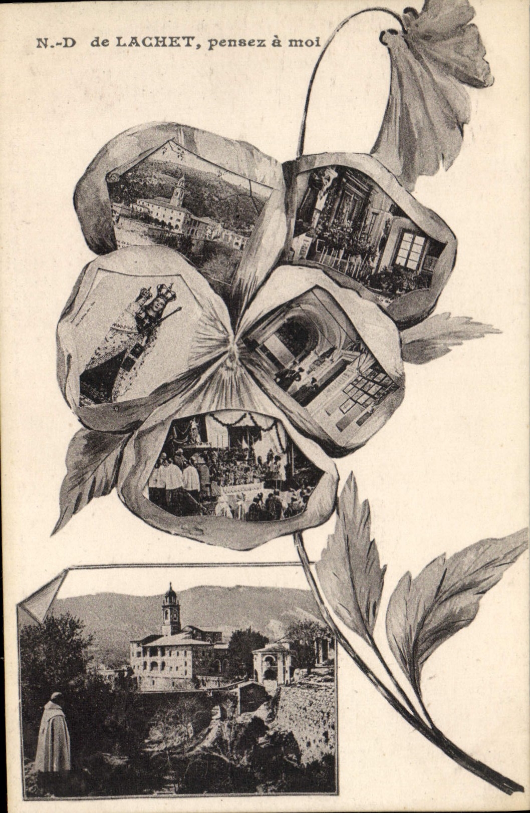 CPA Notre Dame du LACHET LAGHET pensez à moi