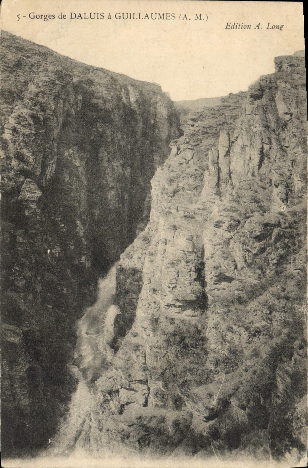 CPA GUILLAUMES gorges de Daluis