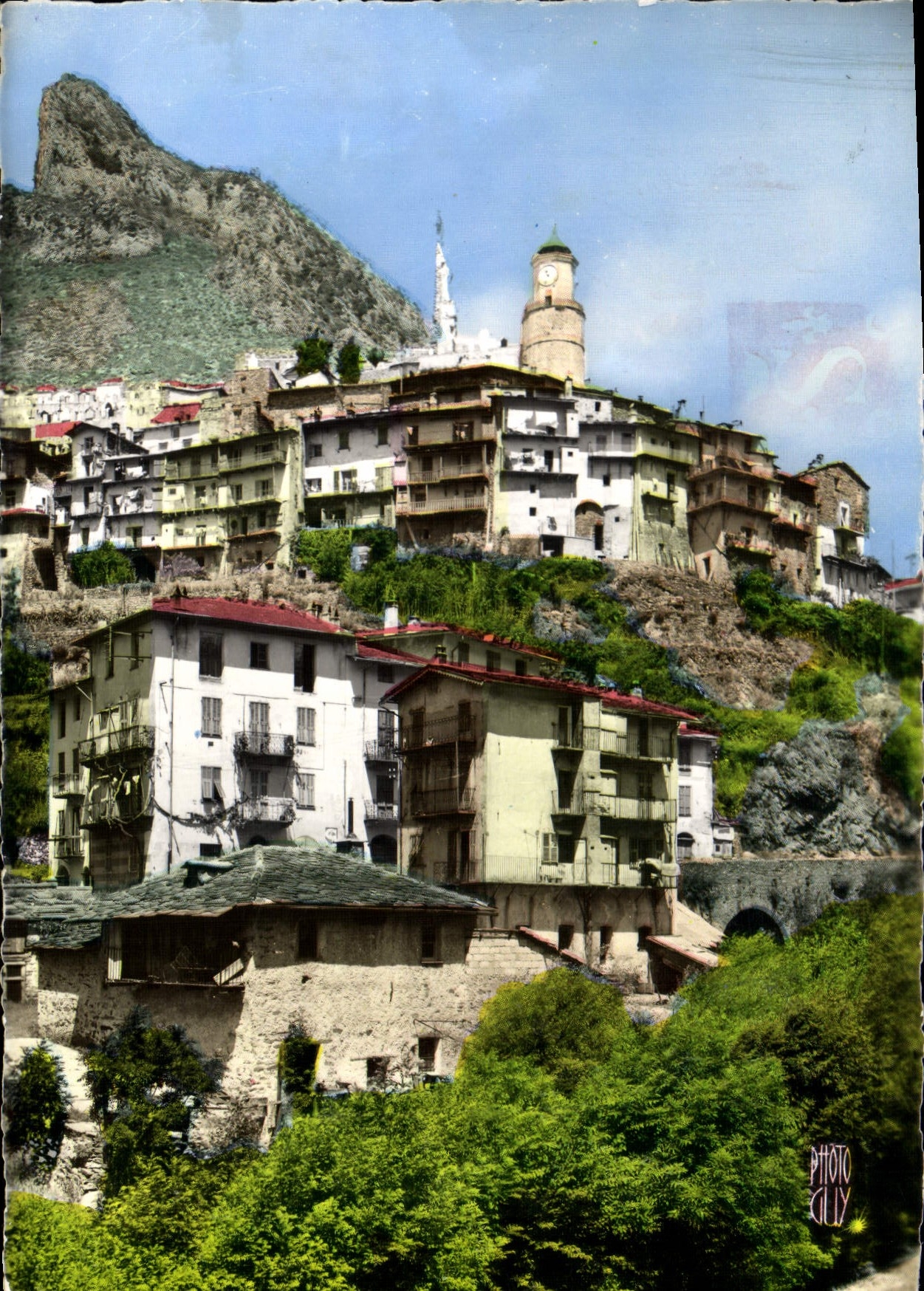 CPSM TENDE vieux bourg château des Lascaris
