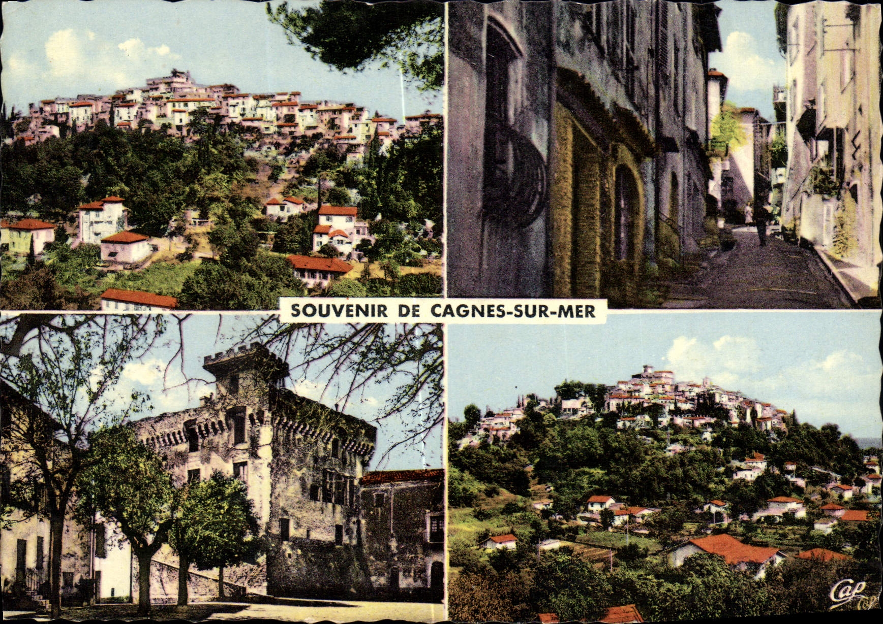 CPSM CAGNES-sur-MER vue générale château Grimaldi
