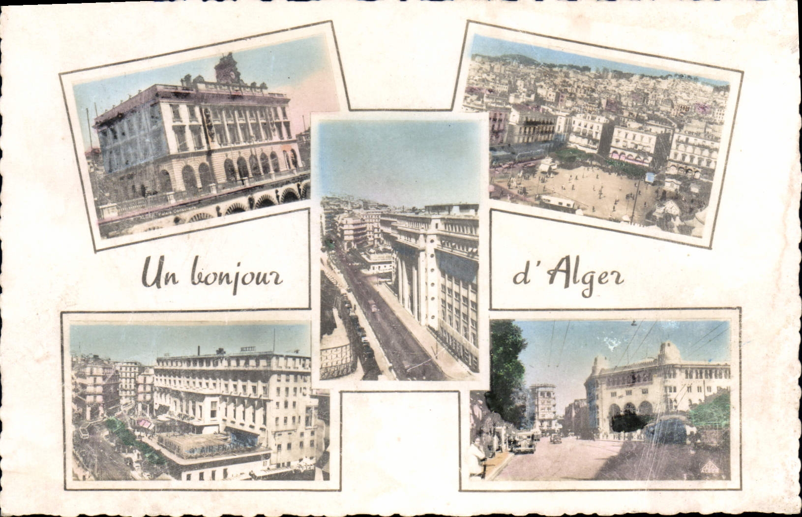 CPA ALGER un bonjour