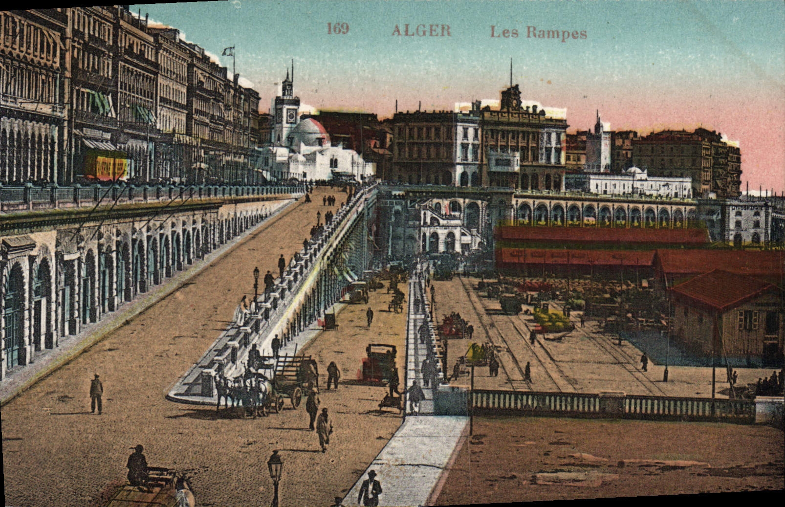 CPA ALGER les rampes