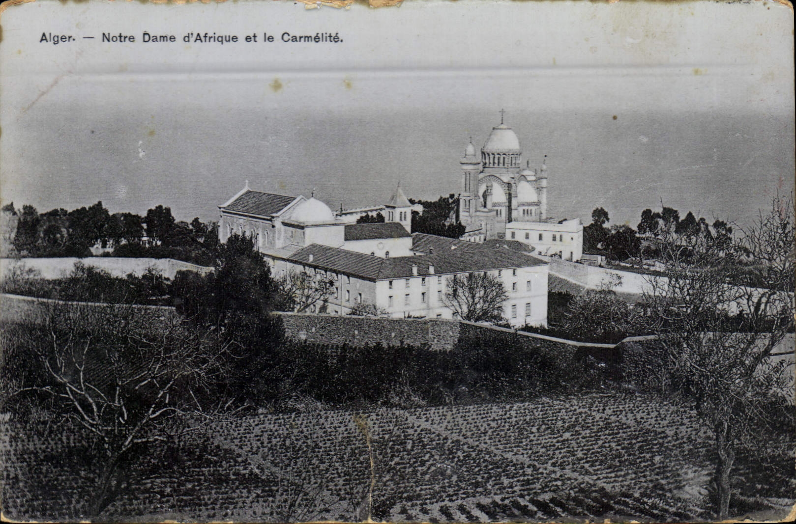 CPA ALGER Notre Dame d'Afrique et la Carmélité
