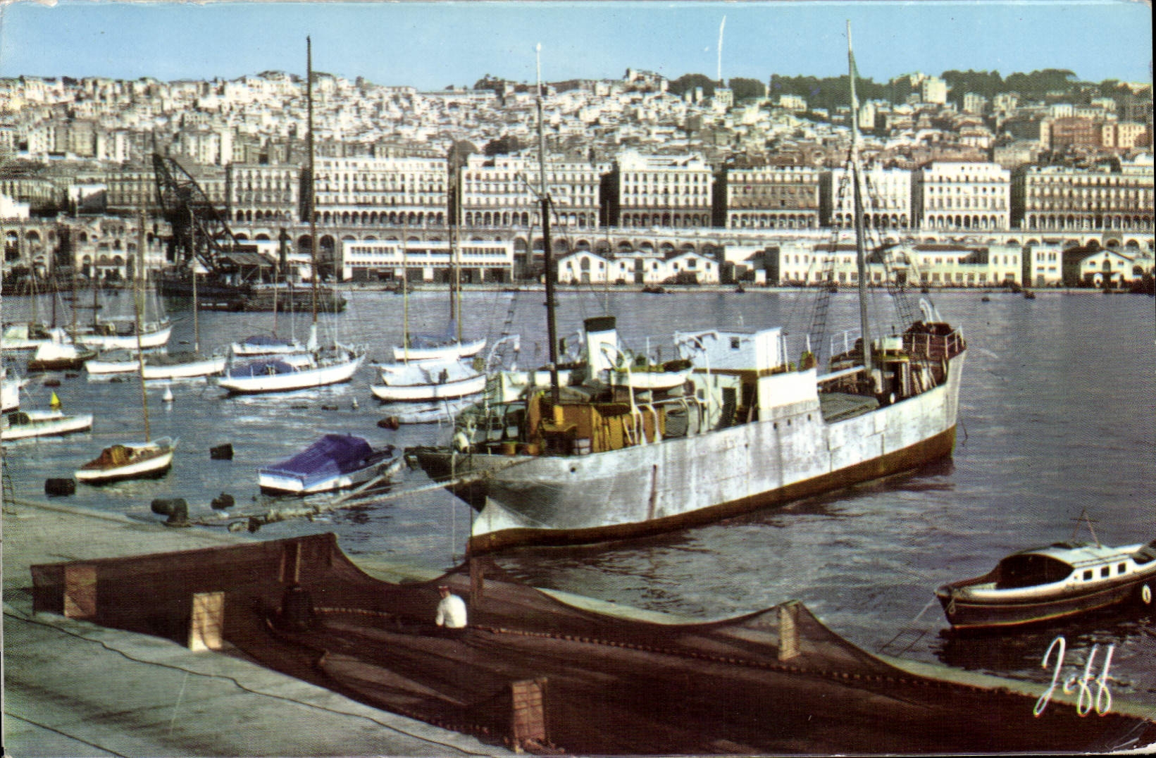 CPA ALGER le port et la ville