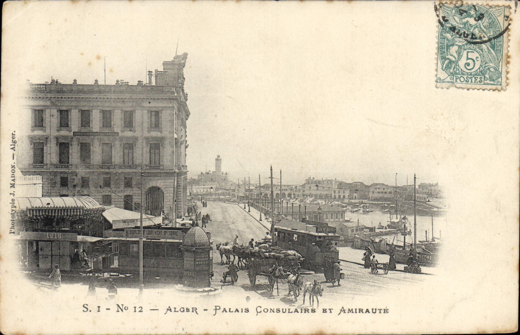 CPA ALGER palais consulaire et amirauté